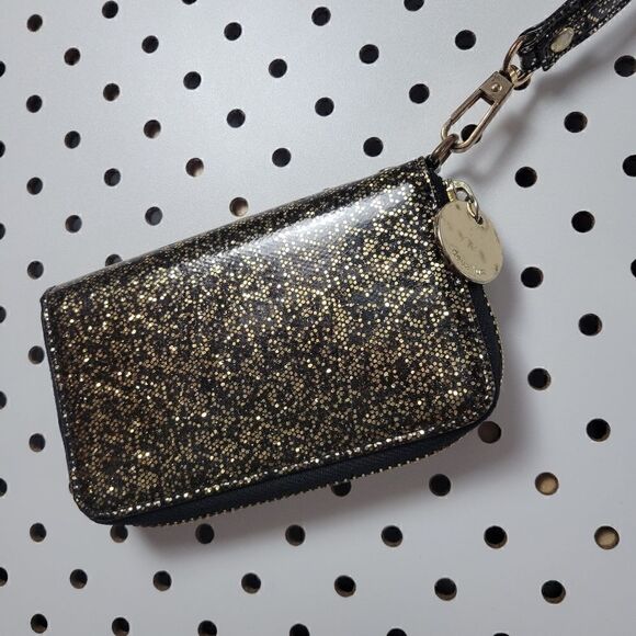 Deux Lux Golden Sparkle Wristlet Wallet - Picture 2 of 6